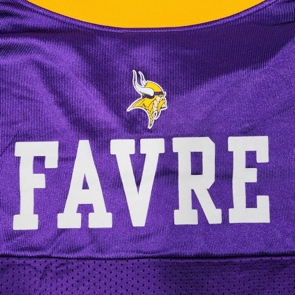 Reebok NFL Football Jersey Mens Large Purple Brett Favre #4 Minnesota Vikings - Picture 11 of 13